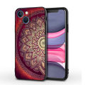 【Poggioio】 Mandala flower totem phone case for iPhone 11 12 Mini SE 7 8 6S 13 Pro Max XR XS X 15 14 Plus 14Pro 11pro 12pro soft cover. 