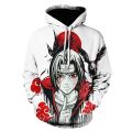 Japan anime 3D Printed hoodie Fashion itachi hoodies Cartoon Sweatshirt off whit Personalized jacket cosplay Streetwear. 
