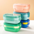 Qiunery Student Bento Lunch Box With Cutlery 1900ml Large Capacity Microwave Freezer Dishwasher Safe Leak-Proof Food Box.