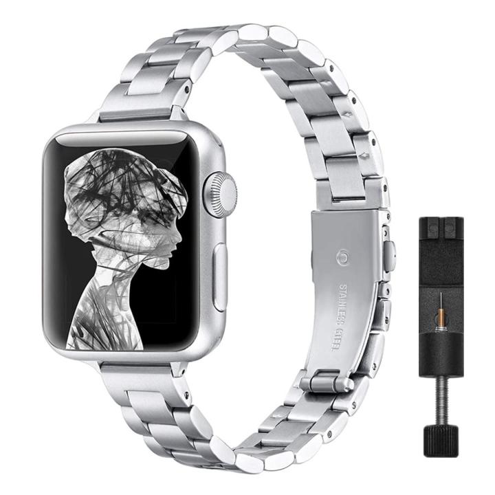 Women Thin Metal Band for Apple Watch 38mm 40mm 41mm Slim