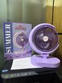 Compact Fan INDIANA brand Portable Mini Desk Fan Rechargeable Table Fans with Battery USB Type C Cable Wire Three-Speed Wind for Car Outdoor Household Use. 