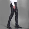Thoshine Brand Spring Fall Men Leather Pants Slim Fit Pencil Pants Male Fashion PU Leather Trousers Motorcycle Pants Streetwear.