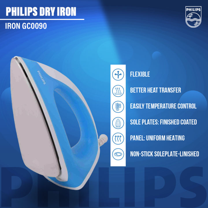 Philips%20GC090/20%20Classic%20Dry%20Iron%20%E2%80%93%20Comfortable%20&%20Efficient%20Ironing%20(Official%20Philips%20Product)%20-%20Image%202