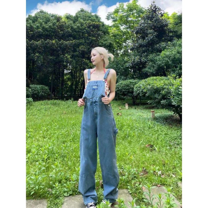 BAB%20YSNAKEOfficial%20Denim%20Suspender%20Pants%20Straight%20Loose%20Slimming%20Casual%20Women's%20Summer%20Mop%20New%20Age-Reducing%20-%20Image%204