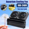 Dual Level Wind 1/2/3/4/5/6 Heads Consumption Chillers DC12V Cooling Fan Fish tank Marine Ponds Temperature Controller 100-240V.