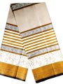 AMANAT SHAH LUNGI FOR MEN - 100% PURE COTTON FABRICS - PRINTED DESIGN - STITCHED LUNGI - GOLDEN COLOR (4.5 HAND) লুঙ্গি. 