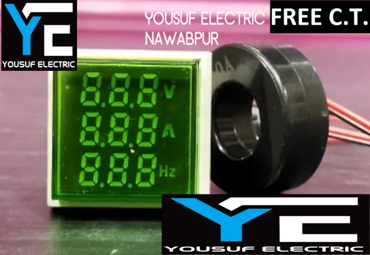 3%20In%201%20Volt%20Amp%20Hz%20Meter%20Panel%20Mount%2022Mm%20Square%20Panel%203%20In%201%20Ac%2060-500V%200-100A%2020-75Hz%20Led%20Digital%20Display%20Voltage%20Volt%20Current%20Ampere%20-%20Image%202