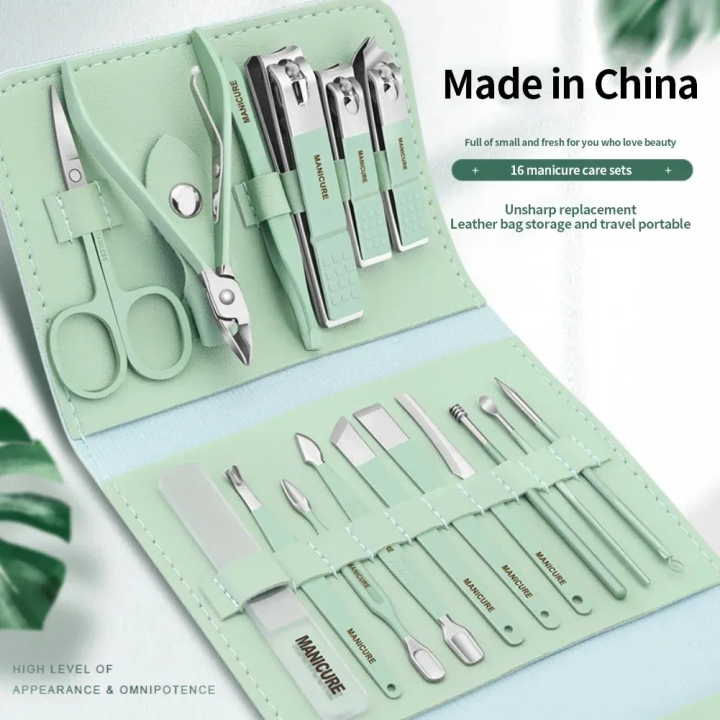 Nail%20Clippers%20Set,%2016pcs%20Manicure%20&%20Pedicure%20Tools,%20Stainless%20Steel%20Nail%20Cutter%20Kit%20for%20men%20and%20women,%20with%20Leather%20Bag,%20Travel%20Grooming%20Kit%20for%20Facial,%20Cuticle%20and%20Nail%20Care%20-%20Image%203