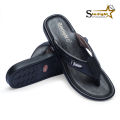 Black Leather Sandal For Men Starlight Shoes. 