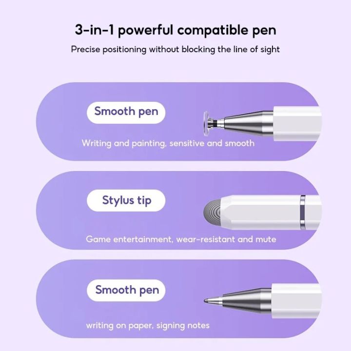 TBTIC%20Universal%203%20in%201%20Stylus%20Capacitive%20Pen%20For%20iPad%20Matepad%20Phone%20Touch%20Screen%20Android%20Tablet%20Pencil%20-%20Image%202