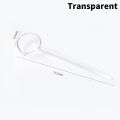 Borosilicate Glass Spoon With Long Handle Transparent Heat Resistant Sauce Soup Spoon With Spout Dessert Spoon Kitchen Bar Party.