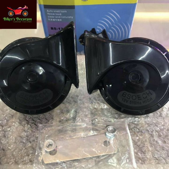 Universal Auto Dual pop Clear & Natural BSEOCH Snail Horn 110dB 510Hz for Car & Motor Bikes