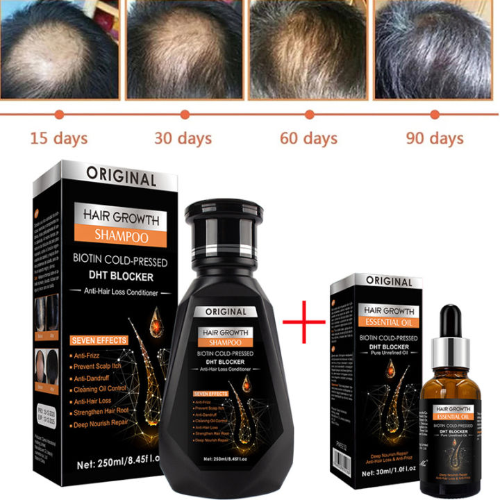 Hair Growth Essential Oil Biotin ColdPressed DHT Blocker and Hair