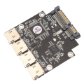 4 Way Micro-SD TF Card to SATA Serial Adapter SSD Industrial Embedded Mobile Storage Module. 