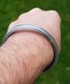 Silver Fashionable Stainless Stee Round Bracelet For Men/Boy. 