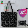 TAG Lifestyle Canvas Tote Bag/Fashionable Top Handle Bag Off White Color with Zipper for girls For University/College/Trendy Fashionable Women with free pouch.