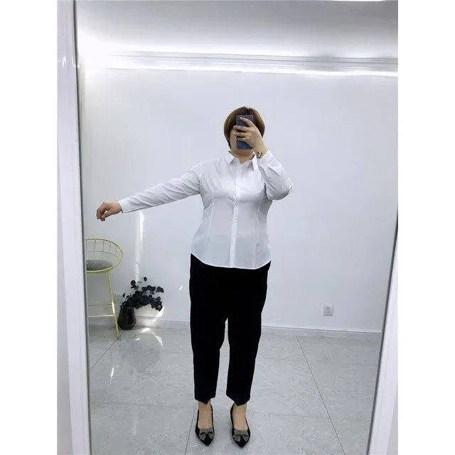 Large%20Size%20Women's200Catty%20Bust140Thin%20Stretch%20Formal%20Wear%20Professional%20White%20Shirt%20Women's%20plus-Sized%20White%20-%20Image%206