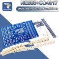 【The road to happiness Store】SMD NE555 CD4017 Rotating Flashing LED Components Soldering Board Skill Electronic Circuit Training DIY. 