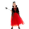 Girls Boys Vampire Dress Kid Ghost Bride Gothic Cosplay Vampire Devil Bat Halloween Costume Vampiran Carnival Outfit Clothes.