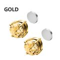 1 Pair Punk Mens Crystal Zircon Strong Magnet Magnetic Ear Stud Non Piercing korean Earrings Anti Allergic Body Jewelry Gift. 