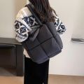 Quilted Puffer Tote Bag for Women Cotton Down Padded Shoulder Bag Winter Puffy Shopper Top Handle Bag Large Handbag Purse 2023.