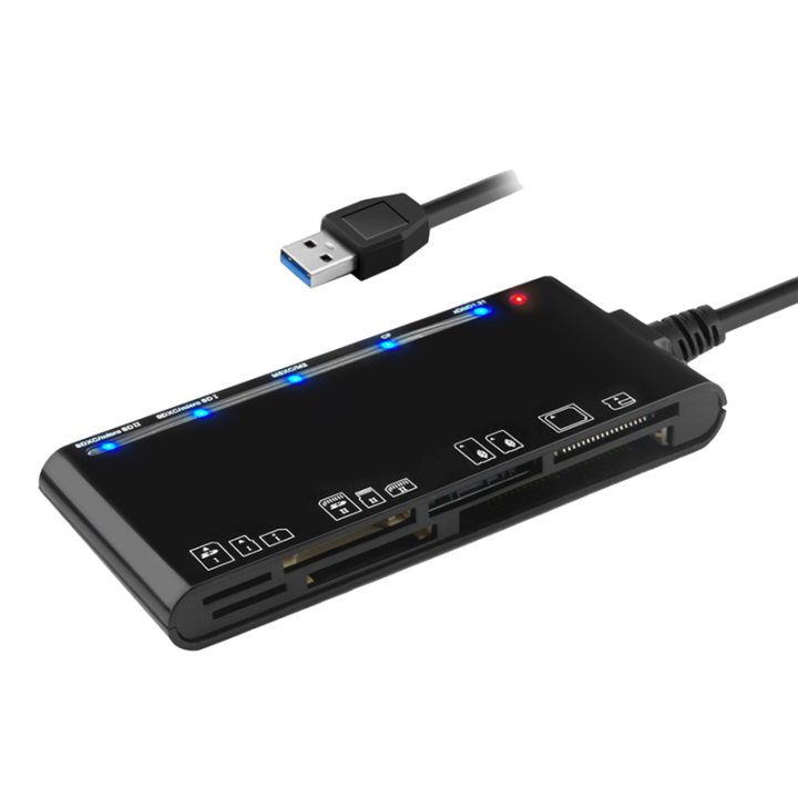 7 in 1 Reader USB 3.0 Reader Multifunction Card Teader CF/XD/MS/SD/TF Card Reader for Windows Vista/XP/7/8/10/, Linux, Os
