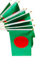 Bangladesh National Flag [ Desk Flag]  8 Inch BY 5 Inch (20 Pcs). 