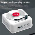 Retro Vinyl Bluetooth Speaker Wireless Bluetooth Speaker Mini Vintage Surround Sound Music Box Handsfree Call MP3 Player CD Player.