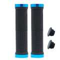 Bicycle Road Mountain Bike Handle Double Lock on Aluminium Alloy Hand Cover - Blue. 
