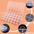 Plastic Clear Organizer Box Bead Storage Containers with Adjustable Dividers for Craft Jewelry Fishing Tackles Parts Storage. 