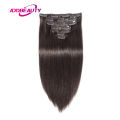 Straight Clip In Hair Extension Human Hair 120g/Set Straight Clip In Extension Full Head Brazilian Clip Hair Extension for Women.