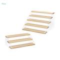 Multi-use Three Layer Clear Display Rack Makeup Dolls Ladder Riser Stand.