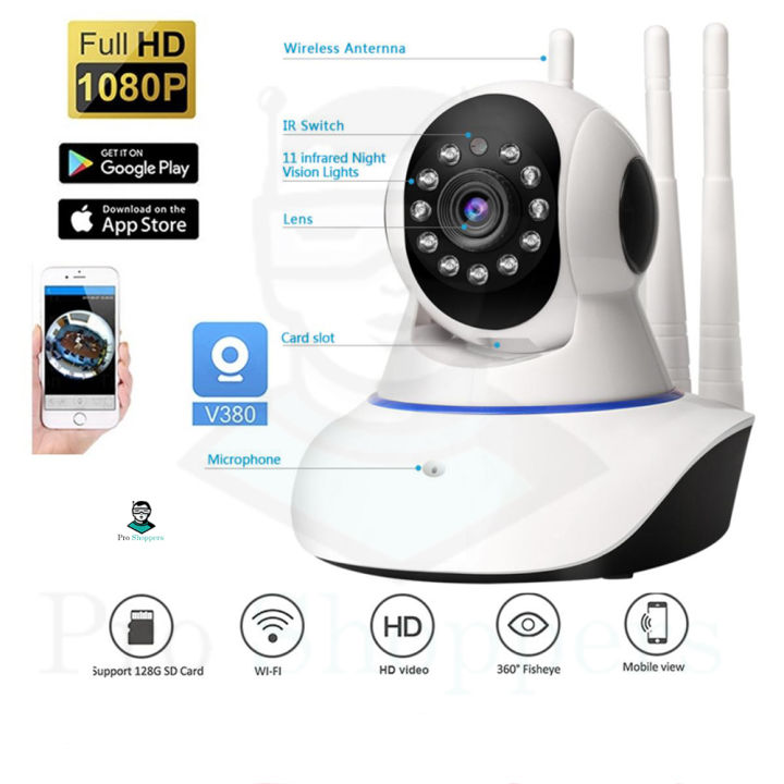 3%20Antenna%20WiFi%20IP%20Camera%20V380%20Pro%20WiFi%20Smart%20Net%20Camera%20IP%20Camera%20Smart%202%20MP%20THREE%20ANTENNA%20Wireless%20Home%20Security%20Camera%20-%20Image%204