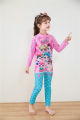 Cute long sleeved children's swimsuit baby girl beach suit with UV protection cloth with full pant and free cap. 