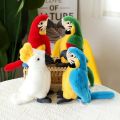 25cm Lifelike Parrot Plush Toy Simulation Macaw Doll Cartoon Stuffed Bird Animal Plush Doll Birthday Gift for Kids Home Decor.