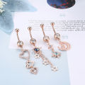 PantiesPantiesHeart Dangled Belly Button Rings Belly Piercing Ombligo Stainless Steel Navel Barbell Planet Moon Navel Piercings for Women. 