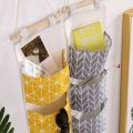 3 Pockets Wall Hanging Pocket Organizer Storage Bag Door Storage Basket For Toys Cosmetic Wardrobe Hanging Bag Closet Organizer. 