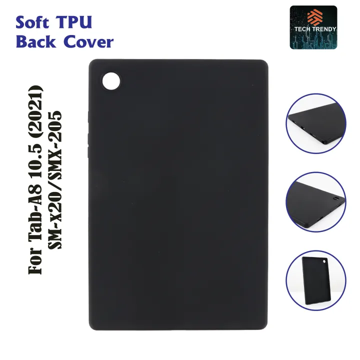 Samsung%20Galaxy%20Tab%20A8%20X205/X200%20%20TPU%20Back%20Back%20Cover%20Black%20Color%20+%20Tempered%20Glass%20Protector%20for%20Samsung%20Galaxy%20Tab%20A8%20X205/X200%20(2in1%20Combo)%20-%20Image%202