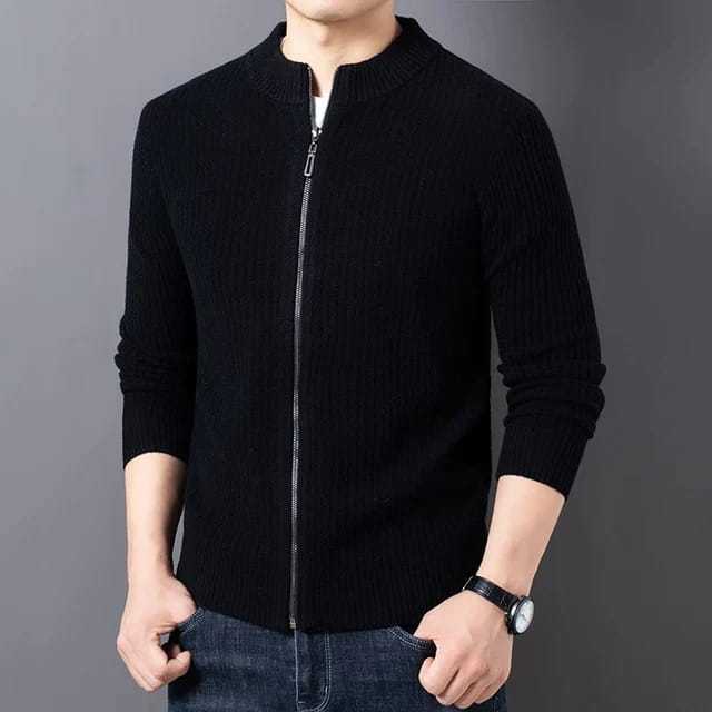 Navy Blue Color Full Sleeve Sweater for Men.