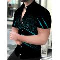 Luxury Man Shirt Male Summer Hawaiian Print Social Short Sleeve Men's Casual Single Button Slim Blouses Mens Designer Clothes.