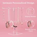 Jewelry Necklace Holder, Jewelry Display Holder, Clear Tower Stand. 