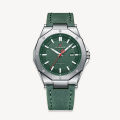 NAVIFORCE NF9200 Green PU Leather Analog Watch For Men - Silver & Green.