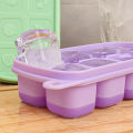 8 Compartments 3D Square Ice Cube Tray with Lid Silicone Candy Ice Mold DIY Moulds Ice Ball Maker Kitchen Tools. 