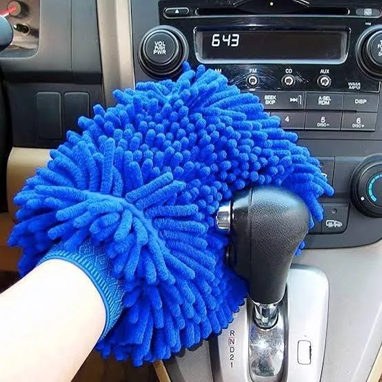 Microfiber%20Warp%20Car,%20Bike,%20Bicycle%20Cleaning%20Cloth%20Chenille%20Glove%20-%20Blue%20-%20Image%203