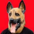 Cosplay Funny Animal Sheepdog Dog Masks German Shepherd Full Face Mask Halloween Realistic Animal Full Head Latex Headgear. 