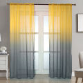 Window Curtain Panel Non-fading Transparent Gradient Tulle Curtain. 