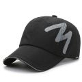 Reflective Strip Baseball Cap Outdoor Shade Men and Women Sun Hats Breathable Cool Summer Cap. 