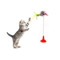 Pet Cat Toy Feather False Mouse Bottom Sucker Cat Kitten Playing.