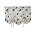 Factory direct sales embroidered curtain cloth small leaf embroidery curtains finished Roman blinds solid color embroidery curtains. 