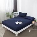 200*220 Solid Color Bedsheet(Pillowcase Need Order) Bed Sheets On Elastic Queen King Size Fitted Sheet for Adults Drap Housse. 